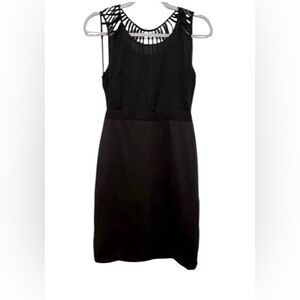 NWT XI women’s Medium strappy sleeveless midi black dress